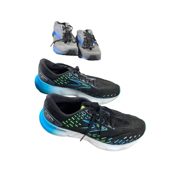 Brooks Glycerin 20 Mens Black/Blue Run Shoes Sneakers Size 10M SKU 8620 - Picture 4 of 14